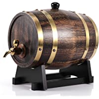 Dispensador de Vino de Roble de Estilo Retro de 3L Barril de Madera para Almacenamiento de Whisky de Brandy de Vino…